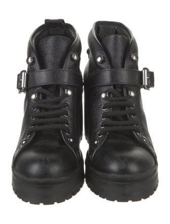 Miu Miu Leather Combat Boots