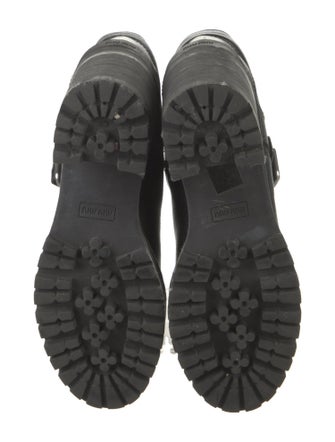 Miu Miu Leather Combat Boots