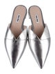 Miu Miu Leather Crystal Embellishments Mules