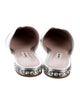 Miu Miu Leather Crystal Embellishments Mules