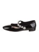 Miu Miu Patent Leather Crystal Embellishments Mary Jane Flats