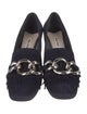 Miu Miu Suede Chain-Link Accents Pumps