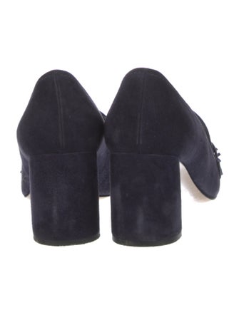 Miu Miu Suede Chain-Link Accents Pumps