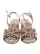 Miu Miu Patent Leather Bow Accents Sandals