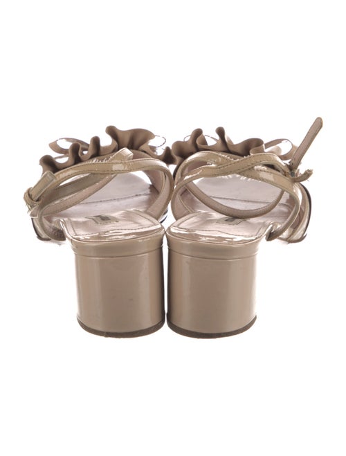 Miu Miu Patent Leather Bow Accents Sandals