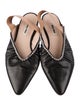 Miu Miu Leather Crystal Embellishments Slingback Flats
