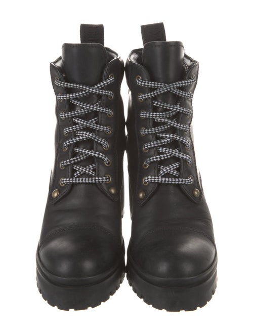 Miu Miu Leather Combat Boots