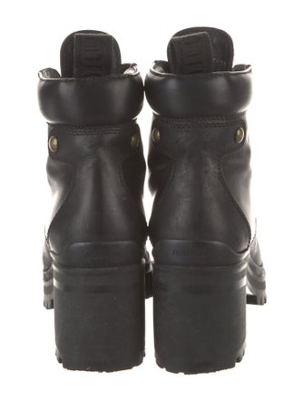 Miu Miu Leather Combat Boots
