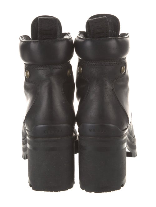 Miu Miu Leather Combat Boots