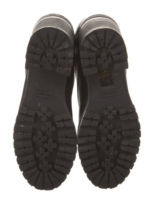 Miu Miu Leather Combat Boots