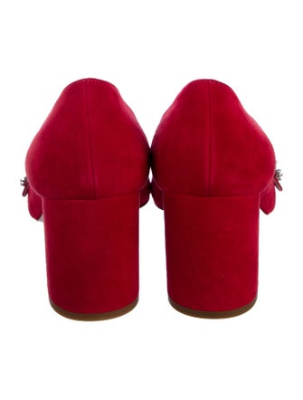 Miu Miu Suede Crystal Embellishments Pumps