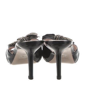 Miu Miu Patent Leather Patterned Slides
