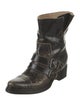 Miu Miu Leather Distressed Accents Moto Boots