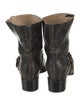 Miu Miu Leather Distressed Accents Moto Boots