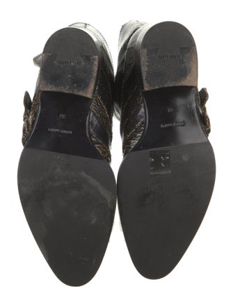 Miu Miu Leather Distressed Accents Moto Boots