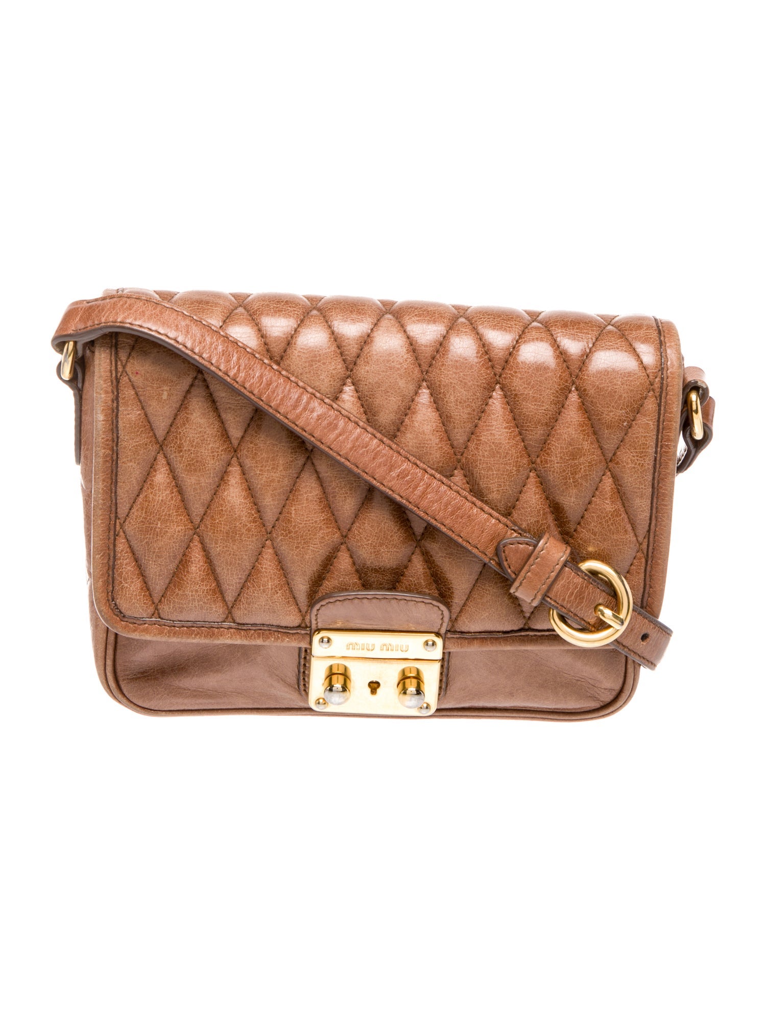 Miu Miu Leather Messenger Bag