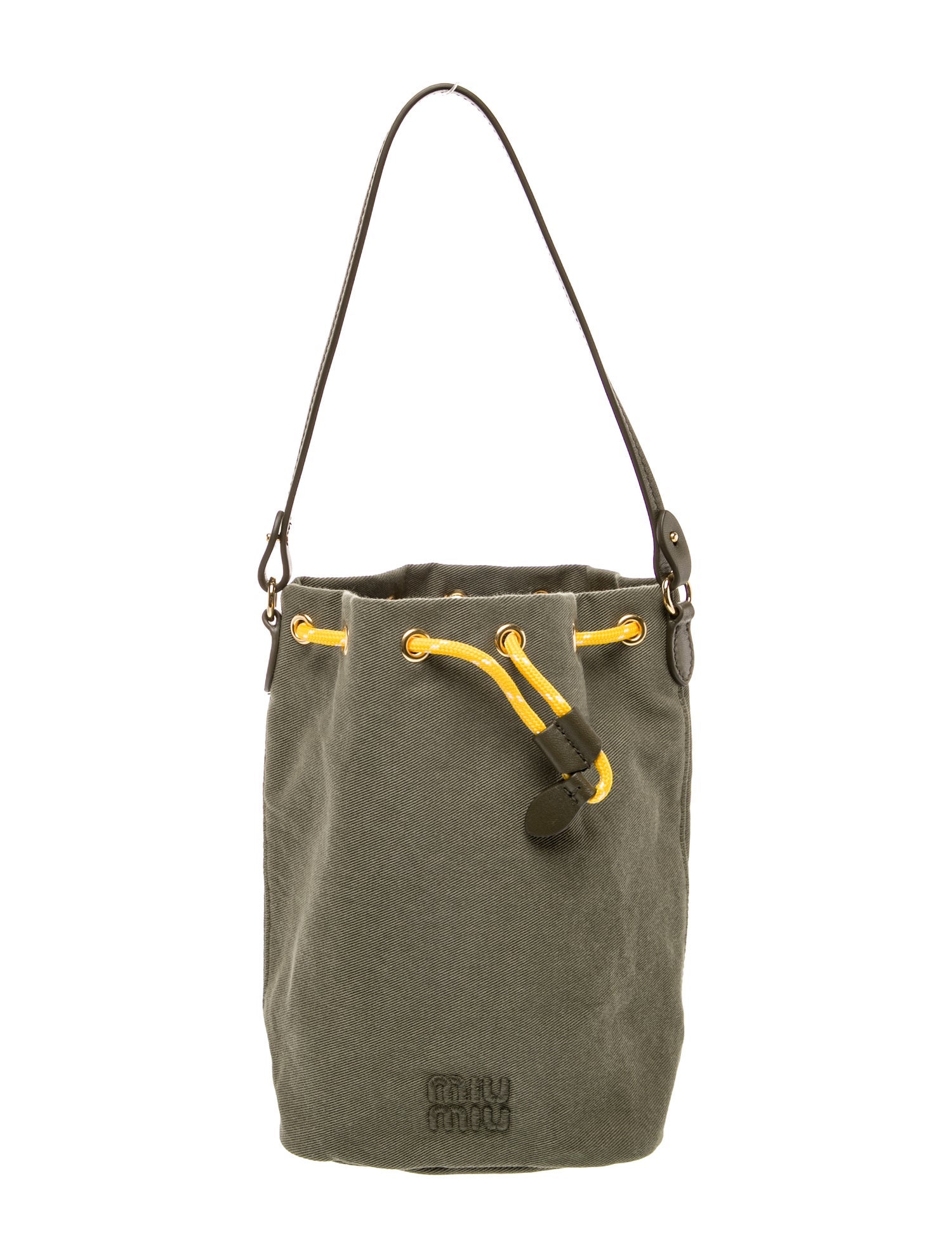 Miu Miu Canvas Bucket Bag