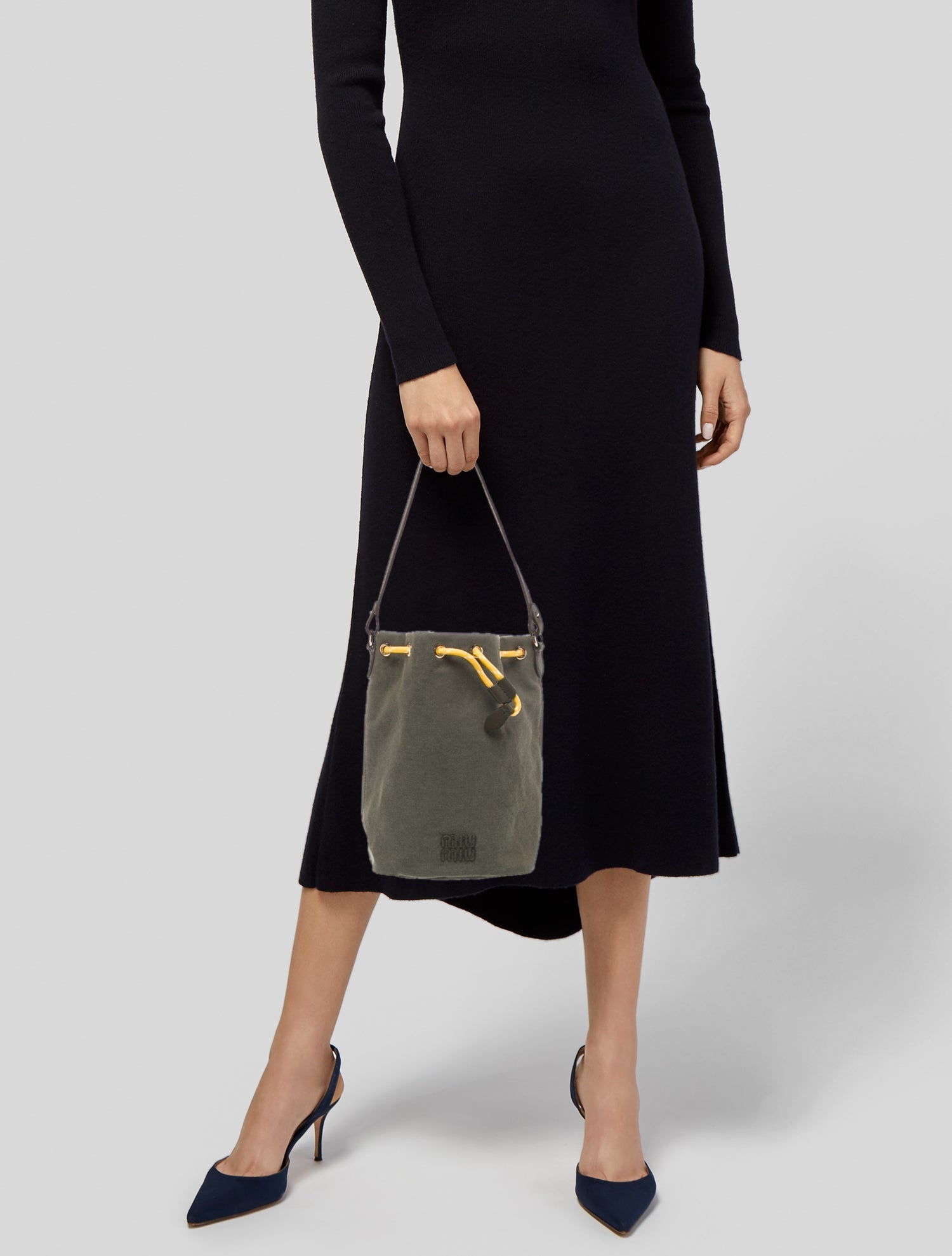 Miu Miu Canvas Bucket Bag