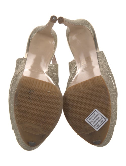 Miu Miu Glitter Slingback Sandals