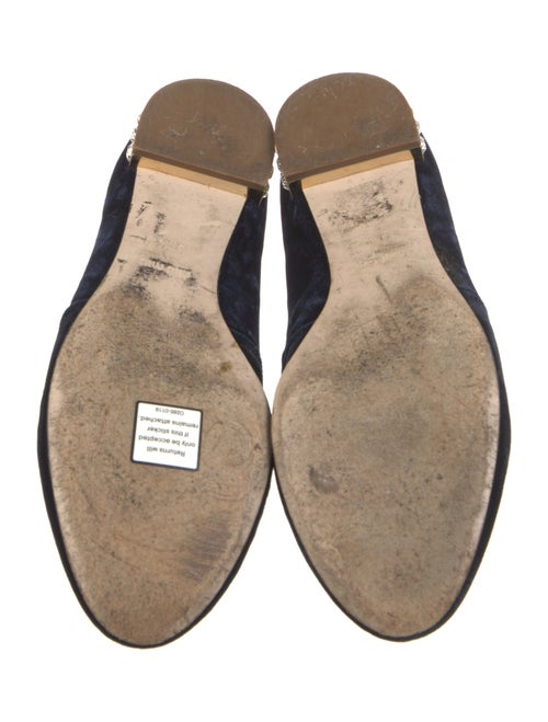 Miu Miu Velvet Crystal Embellishments Loafers