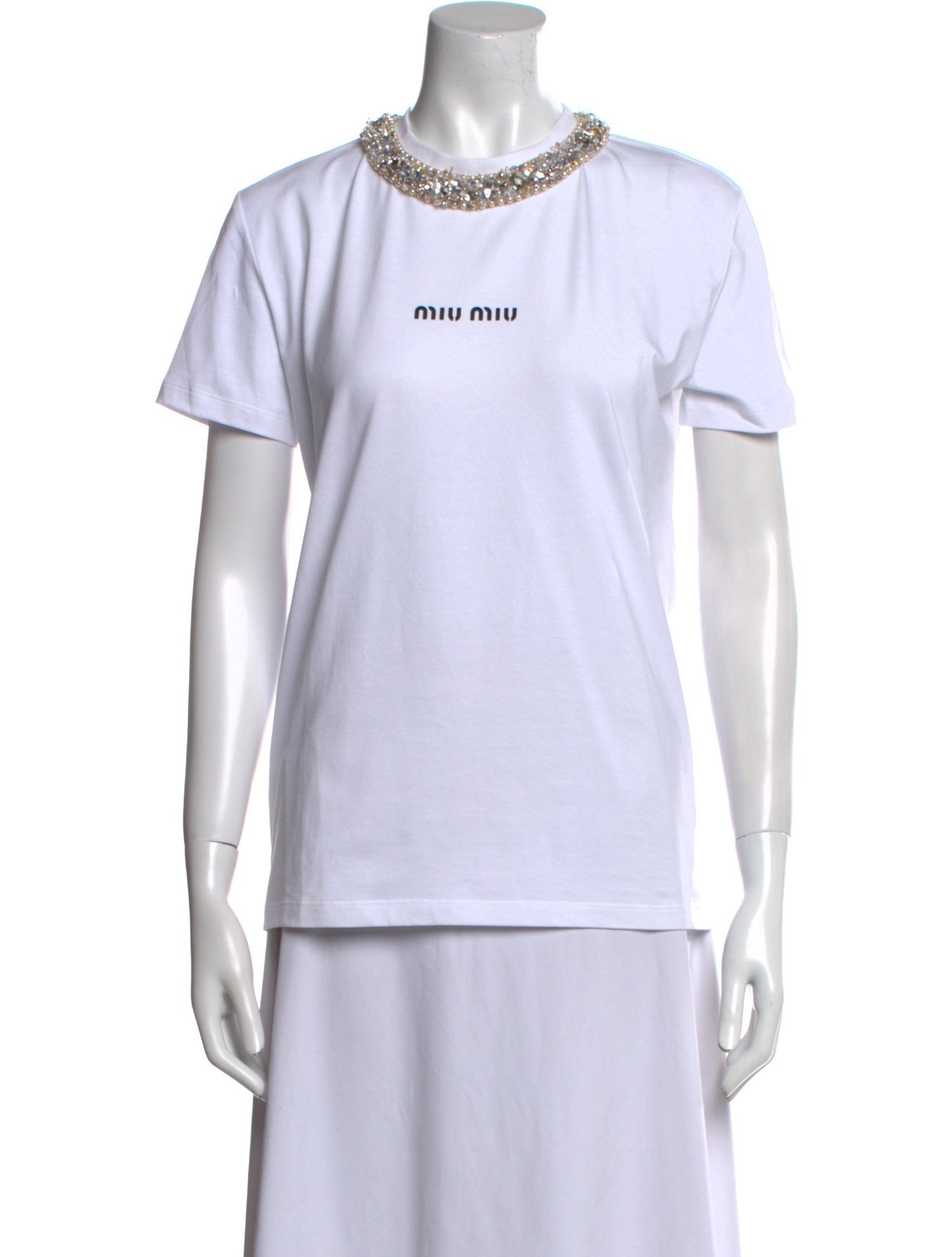 Miu Miu 2022 Crew Neck T-Shirt w/ Tags