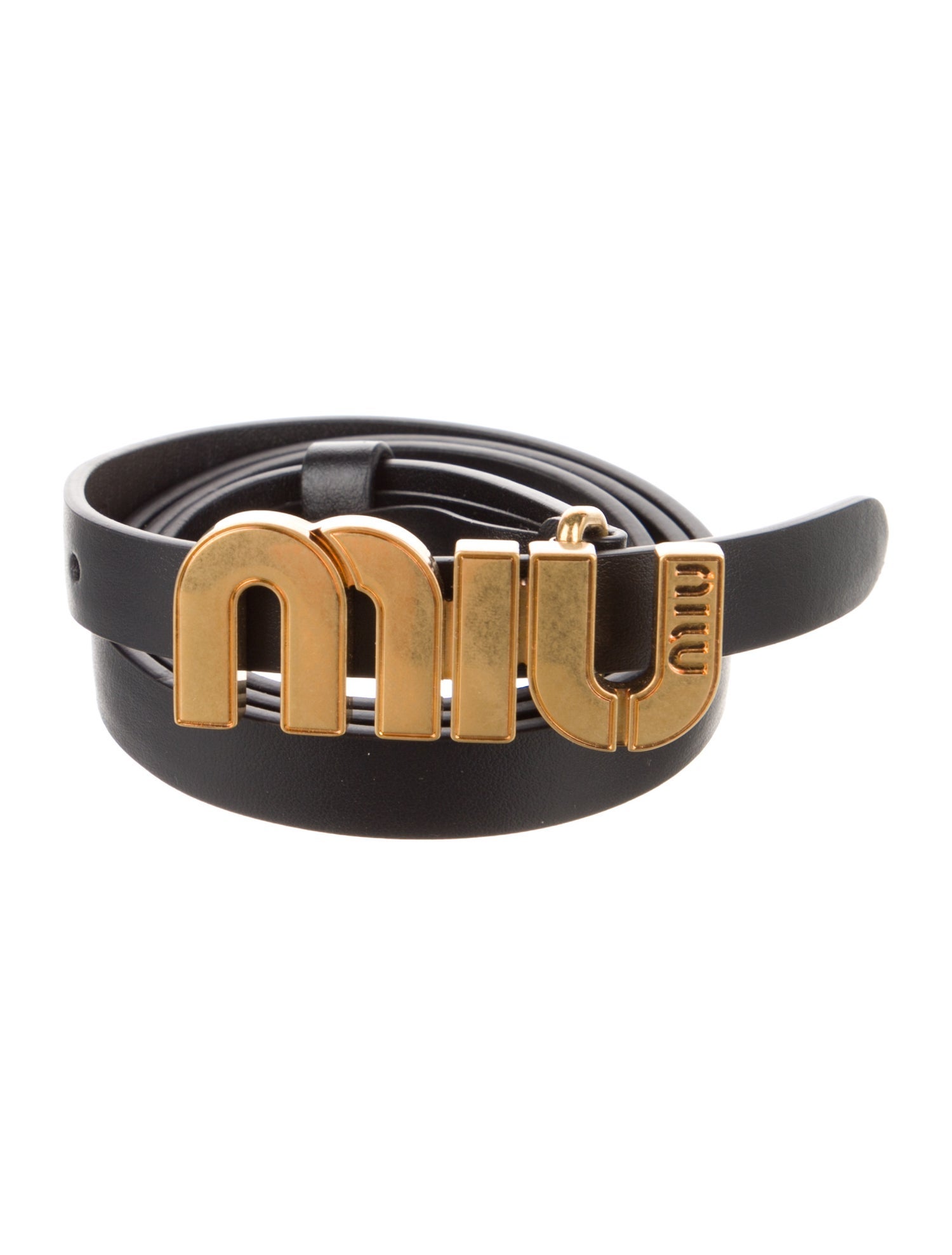 Miu Miu Skinny Leather Belt