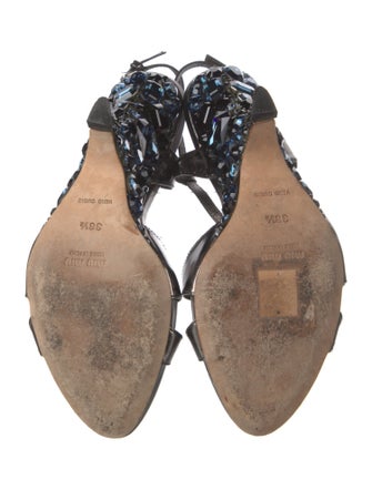 Miu Miu Leather Slingback Sandals