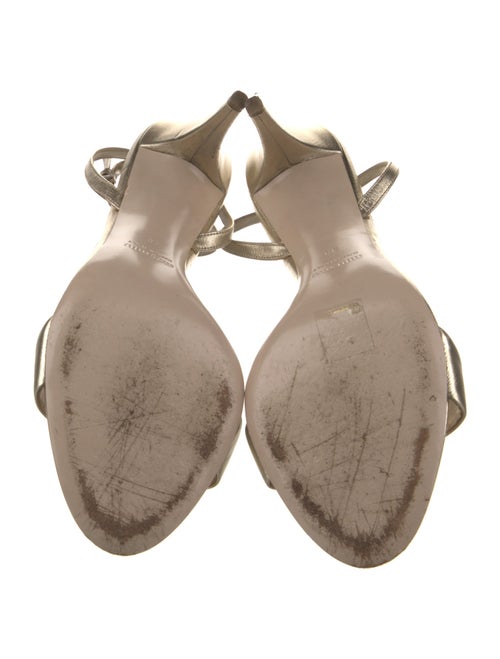 Miu Miu Leather Crystal Embellishments Sandals