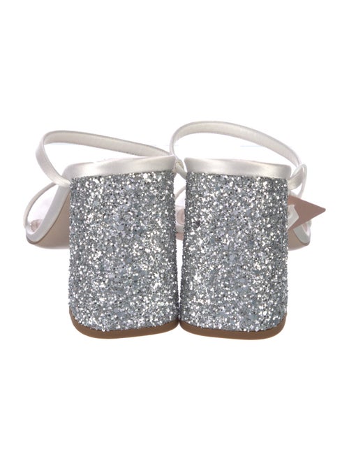 Miu Miu Satin Glitter Accents Slides