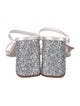 Miu Miu Satin Glitter Accents Slides