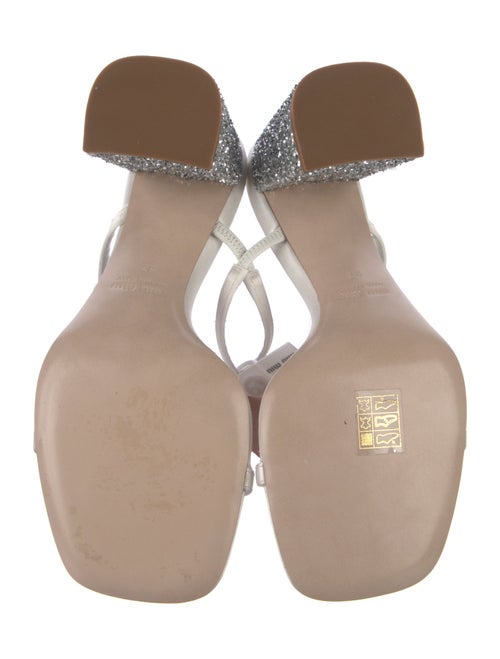 Miu Miu Satin Glitter Accents Slides