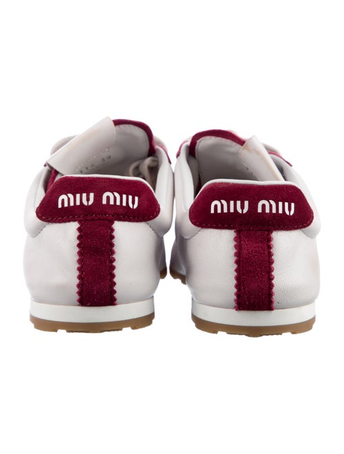 Miu Miu Leather Colorblock Pattern Sneakers
