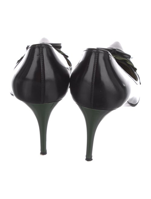 Miu Miu Patent Leather Bow Accents Pumps
