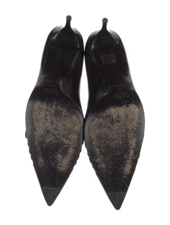 Miu Miu Patent Leather Bow Accents Pumps