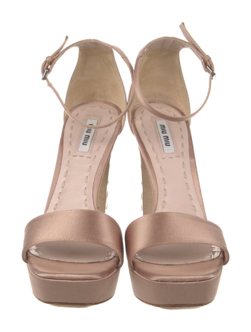 Miu Miu Satin Crystal Embellishments Sandals