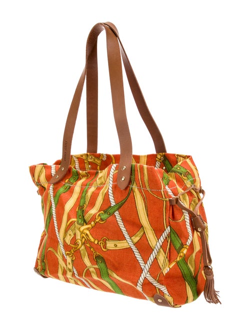 Miu Miu Canvas Shoulder Bag