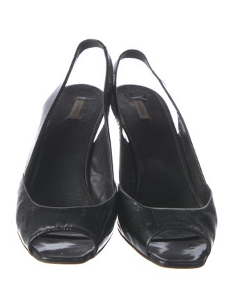 Miu Miu Patent Leather Slingback Sandals