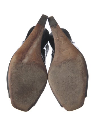 Miu Miu Patent Leather Slingback Sandals