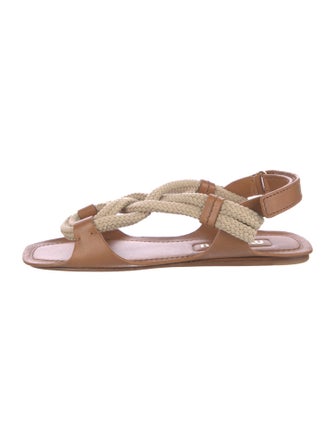 Miu Miu Leather Slingback Sandals