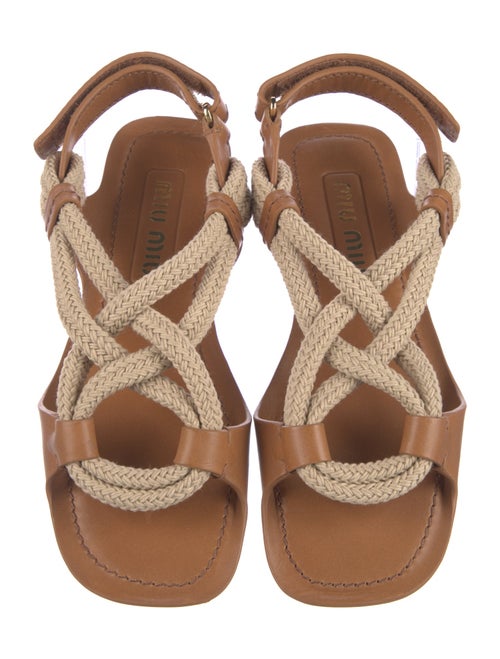 Miu Miu Leather Slingback Sandals