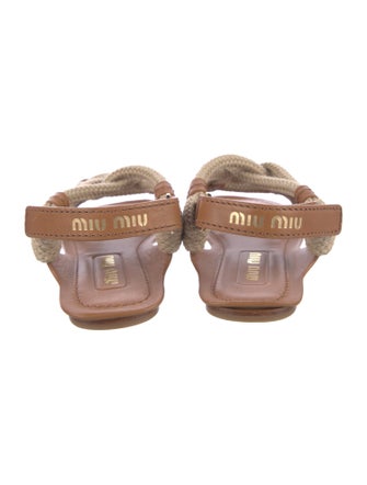 Miu Miu Leather Slingback Sandals