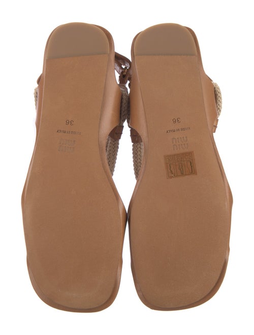Miu Miu Leather Slingback Sandals