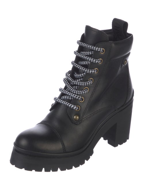 Miu Miu Leather Combat Boots