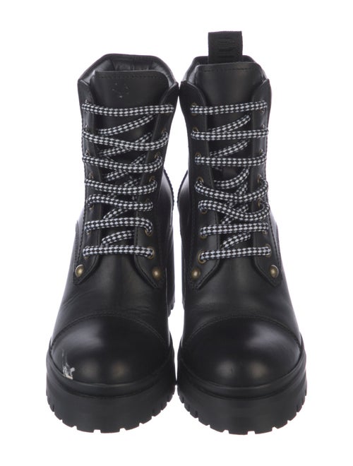 Miu Miu Leather Combat Boots