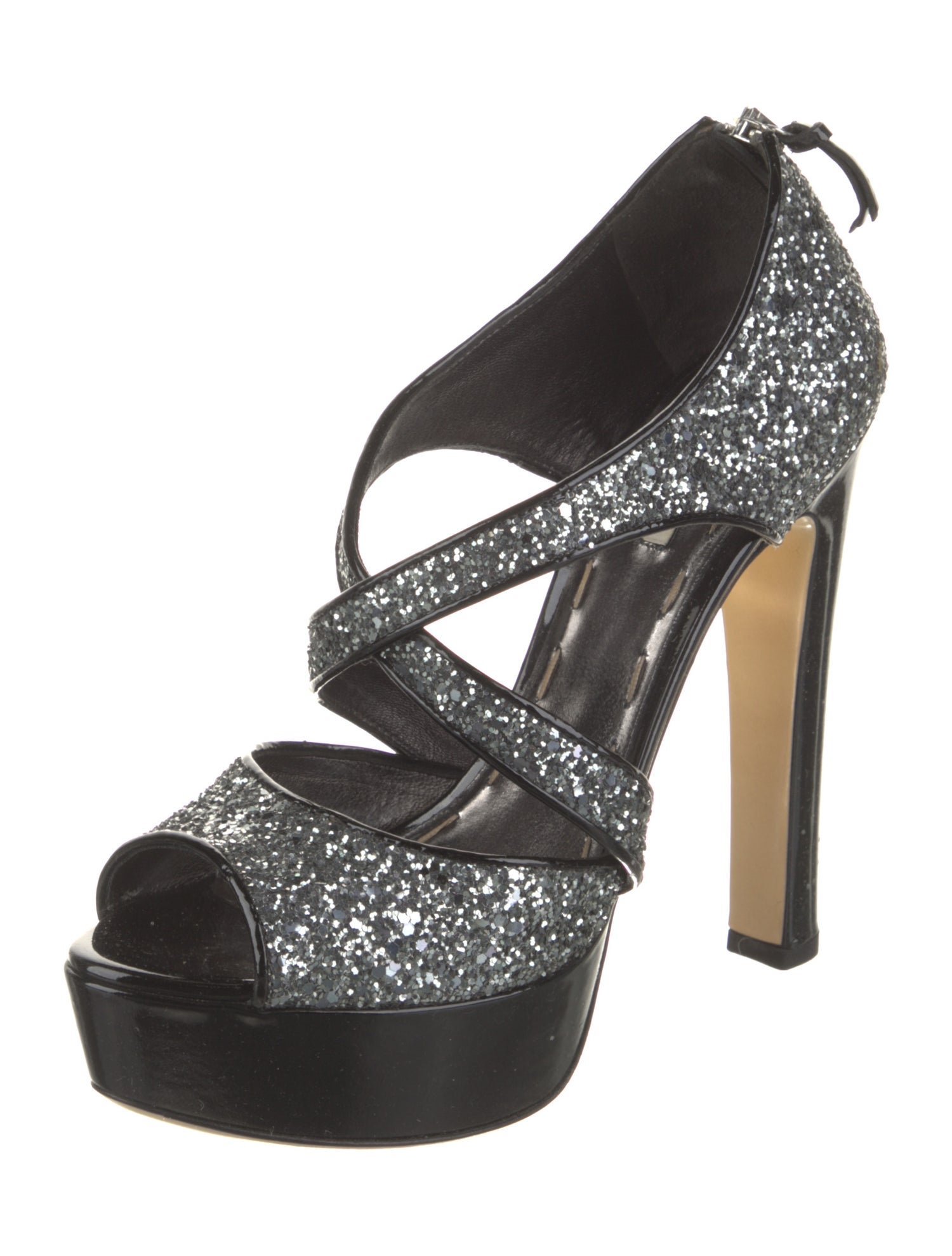 Miu Miu Glitter Printed Sandals