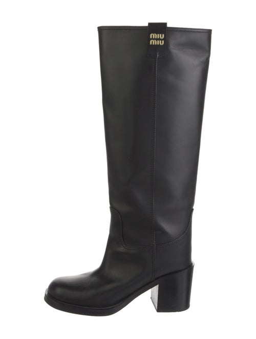 Miu Miu Leather Riding Boots