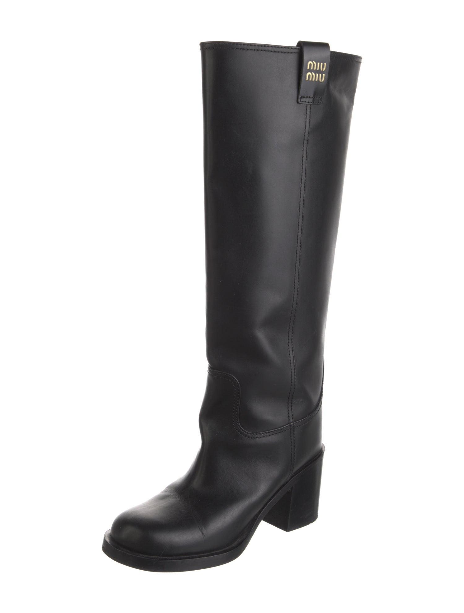 EMILIO PUCCIロングブーツ37 EMILIO PUCCI(エミリオプッチ) / ロングブーツ/37.5/BLK/レザー