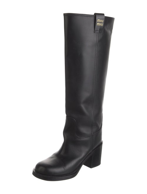 Miu Miu Leather Riding Boots