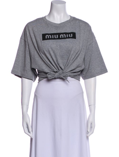 Miu Miu 2023 Graphic Print Crop Top