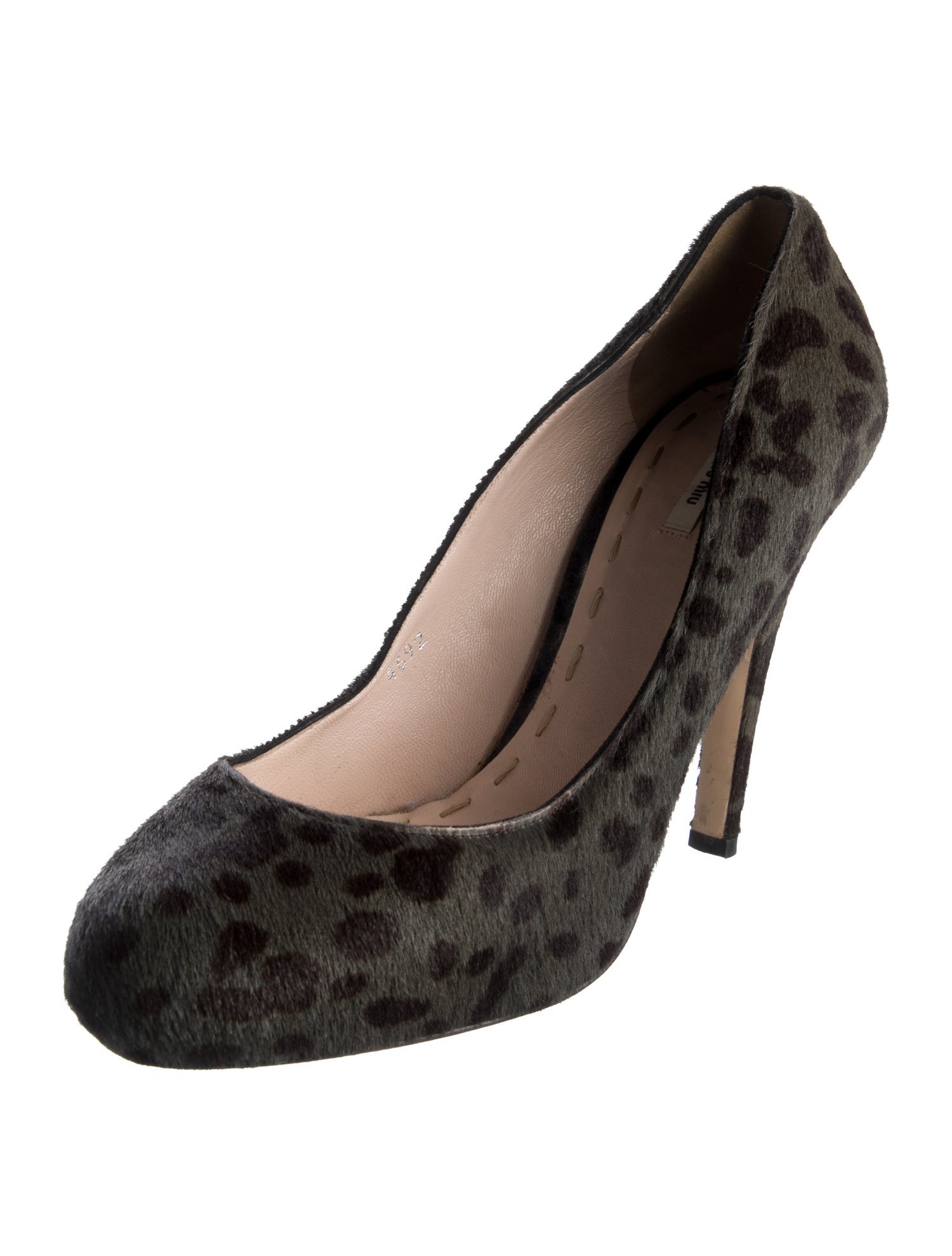 Miu Miu Ponyhair Animal Print Pumps